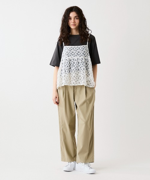 leswel（レスウェル）の「【WEB/一部店舗限定】【M～6L】レーシーキャミブラウス（シャツ/ブラウス・レディース・オフホワイト/ブラック・L/LL/3L/4L/5L/M）」の13枚目の写真