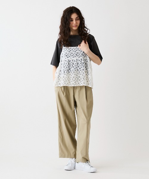leswel（レスウェル）の「【WEB/一部店舗限定】【M～6L】レーシーキャミブラウス（シャツ/ブラウス・レディース・オフホワイト/ブラック・L/LL/3L/4L/5L/M）」の3枚目の写真