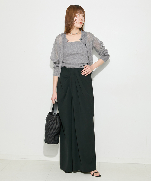 journal standard L'essage（ジャーナルスタンダードレサージュ）の「《/アンサンブル対応》ALLONGE クルーカーディガン（カーディガン/ボレロ・レディース・ブルー系その他/チャコールグレー/ブラック・FREE）」の16枚目の写真