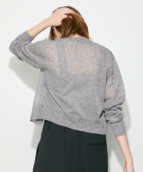 journal standard L'essage（ジャーナルスタンダードレサージュ）の「《/アンサンブル対応》ALLONGE クルーカーディガン（カーディガン/ボレロ・レディース・ブルー系その他/チャコールグレー/ブラック・FREE）」の19枚目の写真