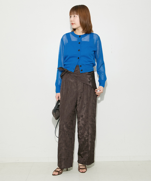 journal standard L'essage（ジャーナルスタンダードレサージュ）の「《アンサンブル対応》ALLONGE クルーカーディガン（カーディガン/ボレロ・レディース・ブルー系その他/チャコールグレー/ブラック・FREE）」の18枚目の写真
