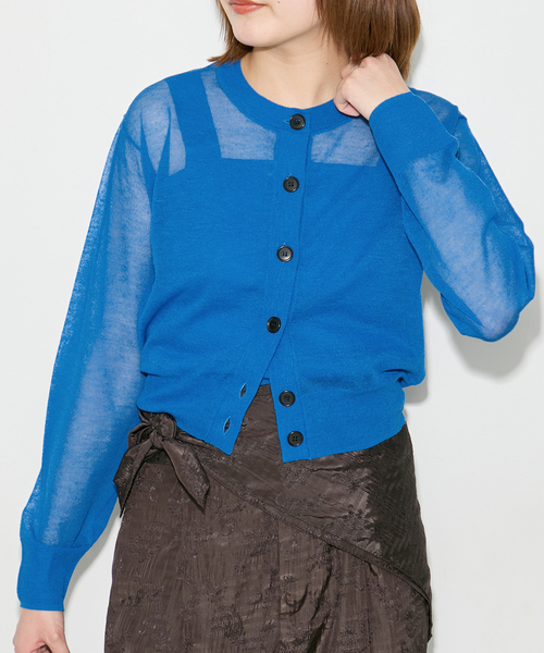 journal standard L'essage（ジャーナルスタンダードレサージュ）の「《アンサンブル対応》ALLONGE クルーカーディガン（カーディガン/ボレロ・レディース・ブルー系その他/チャコールグレー/ブラック・FREE）」の21枚目の写真