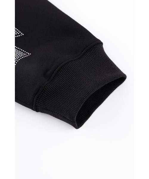 UNKNOWN LONDON（アンノウン・ロンドン）の「ジップフーディ｜Black x Silver Allover Cross Rhinestone Faux Fur Zip Hoodie｜Unknown London（ベスト・メンズ・ブラック・X-LARGE/LARGE/MEDIUM/SMALL）」の7枚目の写真