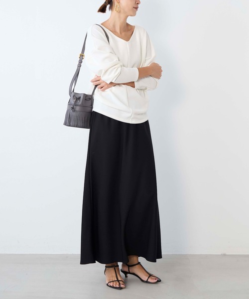 MICA&DEAL（マイカ＆ディール）の「バイアスイージースロングスカート（スカート・レディース・ブラウン/グレイッシュベージュ/ブラック・FREE）」の21枚目の写真