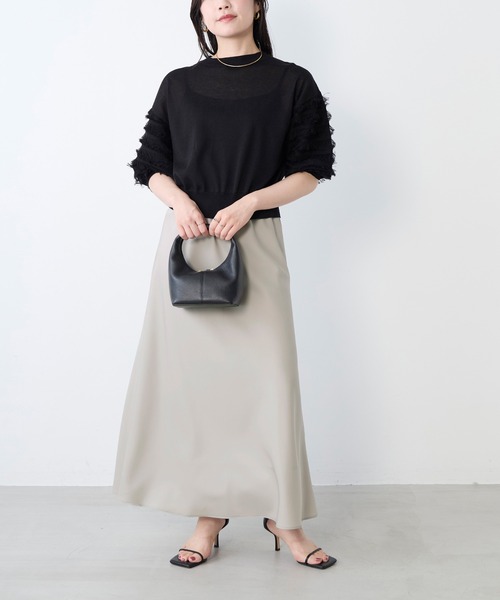 MICA&DEAL（マイカ＆ディール）の「バイアスイージースロングスカート（スカート・レディース・ブラウン/グレイッシュベージュ/ブラック・FREE）」の16枚目の写真