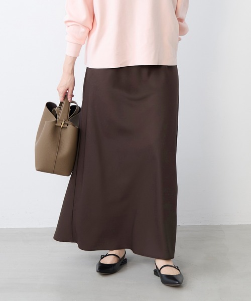 MICA&DEAL（マイカ＆ディール）の「バイアスイージースロングスカート（スカート・レディース・ブラウン/グレイッシュベージュ/ブラック・FREE）」の9枚目の写真