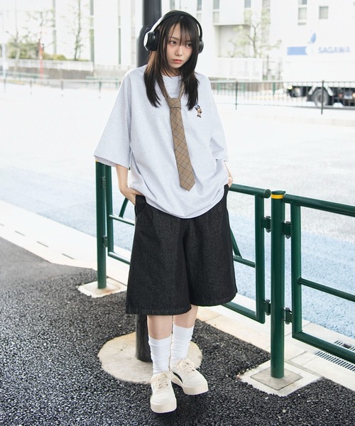 WEGO(ウィゴー)の「WEGO/【26年春夏新作】イージーコットンハーフパンツ デニムハーフパンツ(デニムパンツ・メンズ・ブラック系2/ナチュラル/スカイブルー/ブラック系3・SMALL/MEDIUM/LARGE)」の5枚目の写真