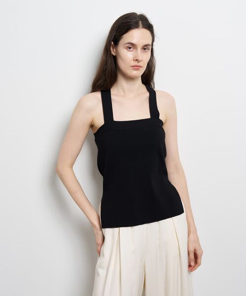 LANVIN en Bleu（ランバンオンブルー）の「2wayクロスネックニットタンクトップ（ニット/セーター・レディース・ブラウン/ブラック/ライトブラウン・38）」の2枚目の写真