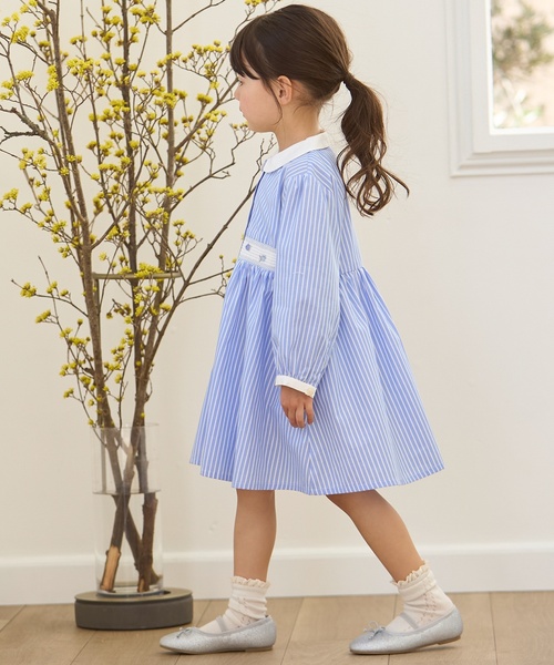 petit main（プティマイン）の「【リンク】シャツワンピース（ワンピース・キッズ・グリーン/ライトブルー/ライトピンク・90cm/100cm/130cm/110cm/80ｃｍ/120cm）」の12枚目の写真