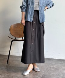 un dix cors | 前ボタンナロースカート(スカート)