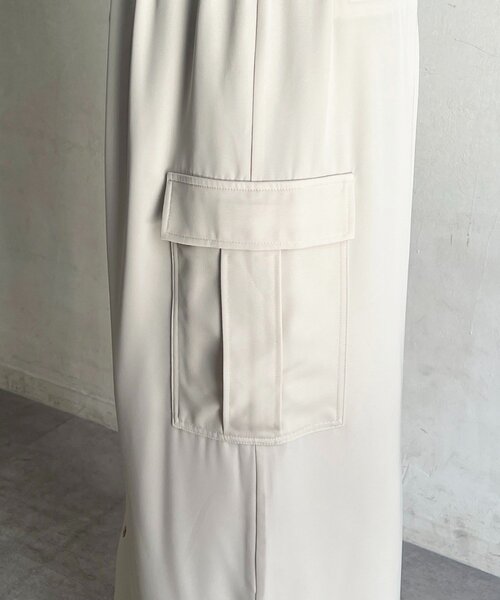 un dix cors（アンディコール）の「前ボタンナロースカート（スカート・レディース・チャコールグレー/グレイッシュベージュ/アイボリー・FREE）」の14枚目の写真