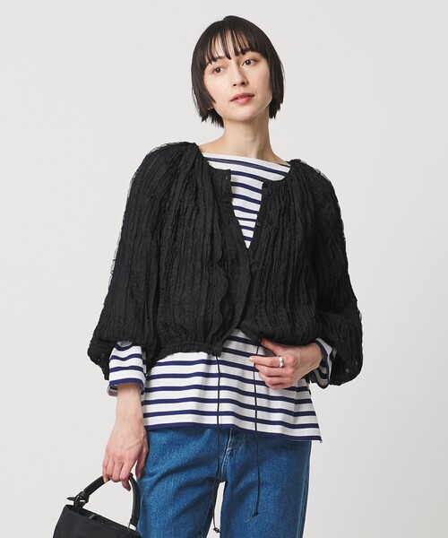 【新品、未使用】ユナイテッドアローズ　シャーリングトップス シャーリング フリル ブラウス（シャツ/ブラウス）｜UNITED ARROWS