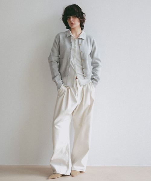 ETRE TOKYO（エトレトウキョウ）の「ガーゼフライスフロントオープンプルオーバー（Tシャツ/カットソー・レディース・ミント/オフホワイト/ブラック・FREE）」の4枚目の写真