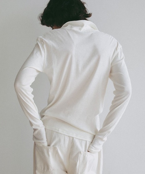ETRE TOKYO（エトレトウキョウ）の「ガーゼフライスフロントオープンプルオーバー（Tシャツ/カットソー・レディース・ミント/オフホワイト/ブラック・FREE）」の9枚目の写真
