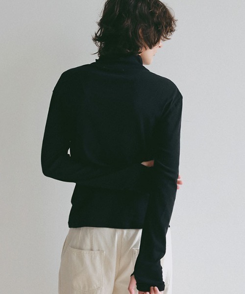 ETRE TOKYO（エトレトウキョウ）の「ガーゼフライスフロントオープンプルオーバー（Tシャツ/カットソー・レディース・ミント/オフホワイト/ブラック・FREE）」の15枚目の写真