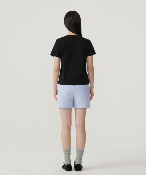 COVERNAT WOMAN(カバーナットウーマン)の「ウーマンレギュラーフィットアーチクローバーハートTシャツブラック(Tシャツ/カットソー・レディース・その他・WS/WM/LARGE)」の6枚目の写真