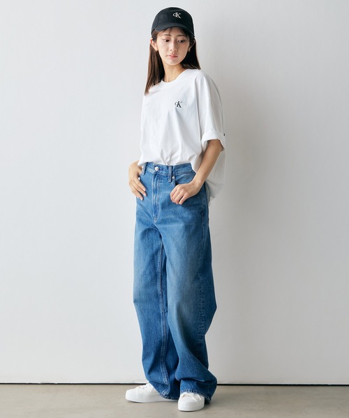 Calvin Klein（カルバン・クライン）の「【ユニセックス】ショートスリーブオーバーサイズヘビーウェイトTシャツ（Tシャツ/カットソー・メンズ・ブラック/グレー系その他/ホワイト・M/S/L/XL）」の20枚目の写真