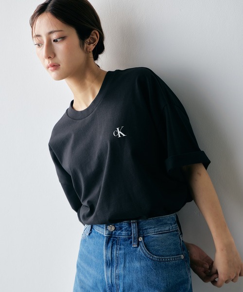 Calvin Klein（カルバン・クライン）の「【ユニセックス】ショートスリーブオーバーサイズヘビーウェイトTシャツ（Tシャツ/カットソー・メンズ・ブラック/グレー系その他/ホワイト・M/S/L/XL）」の22枚目の写真