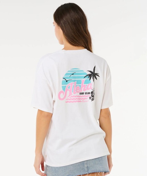 rip curl(リップカール)の「RIP CURL/リップカール 半袖Tシャツ レディース ALOHA HERITAGE TEE 0N3WTE(Tシャツ/カットソー・レディース・オフホワイト/ブルー・S/XS)」の2枚目の写真