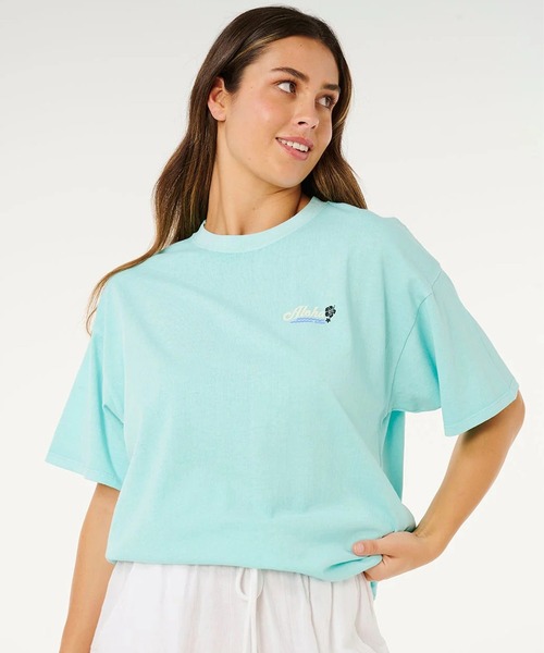 rip curl(リップカール)の「RIP CURL/リップカール 半袖Tシャツ レディース ALOHA HERITAGE TEE 0N3WTE(Tシャツ/カットソー・レディース・オフホワイト/ブルー・S/XS)」の8枚目の写真
