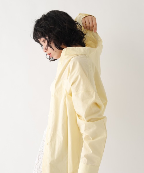 BAYFLOW（ベイフロー）の「[WEB限定]メンズライクオーバーカラーシャツ（シャツ/ブラウス・レディース・ホワイト/ライトブルー/ネイビー/グレー/ピンク/イエロー/ブルー・FREE）」の18枚目の写真