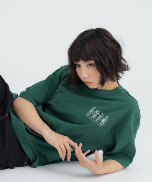 FLUKE HOLIC(フロックホリック)の「4CATS embroidery logo TEE(Tシャツ/カットソー・レディース・ホワイト/ブラック/グリーン・LARGE/MEDIUM/SMALL)」の22枚目の写真