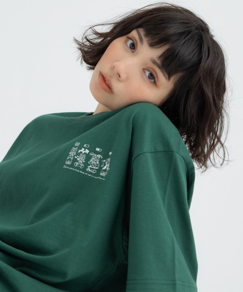FLUKE HOLIC(フロックホリック)の「4CATS embroidery logo TEE(Tシャツ/カットソー・レディース・ホワイト/ブラック/グリーン・LARGE/MEDIUM/SMALL)」の6枚目の写真