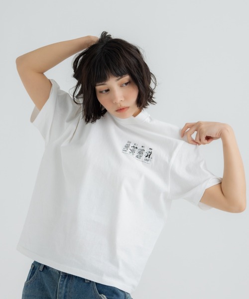 FLUKE HOLIC(フロックホリック)の「4CATS embroidery logo TEE(Tシャツ/カットソー・レディース・ホワイト/ブラック/グリーン・LARGE/MEDIUM/SMALL)」の12枚目の写真