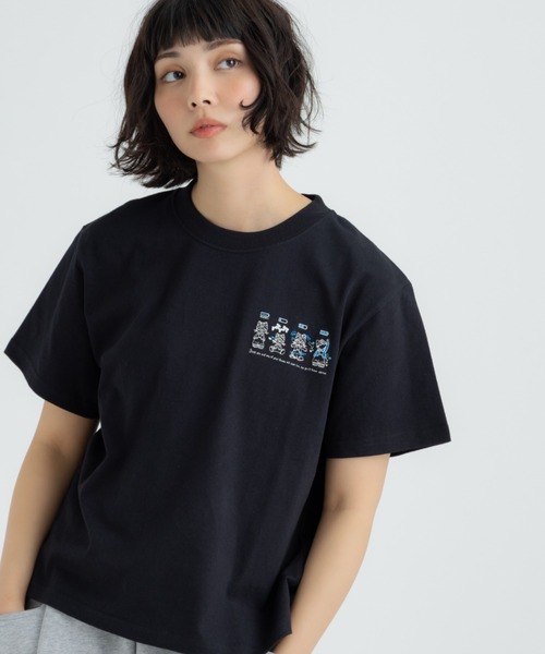 FLUKE HOLIC(フロックホリック)の「4CATS embroidery logo TEE(Tシャツ/カットソー・レディース・ホワイト/ブラック/グリーン・LARGE/MEDIUM/SMALL)」の9枚目の写真