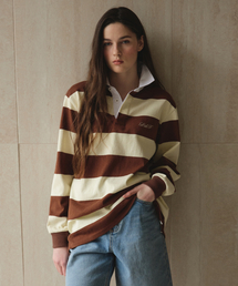 Striped Rugby Shirt_Brown