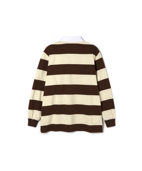 STUDIO&PARC（スタジオアンドパルク）の「Striped Rugby Shirt_Brown（ポロシャツ・レディース・ブラウン・1）」の3枚目の写真