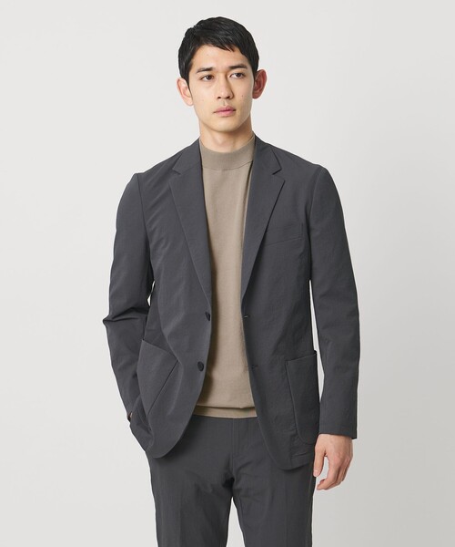 UNITED ARROWS（ユナイテッドアローズ）の「ショートスリーブ モックネック ニットTシャツ UA COZY ウォッシャブル 抗菌防臭（Tシャツ/カットソー・メンズ・ベージュ/ホワイト/ブラック/ネイビー・L/M/XXL/S/XL）」の9枚目の写真