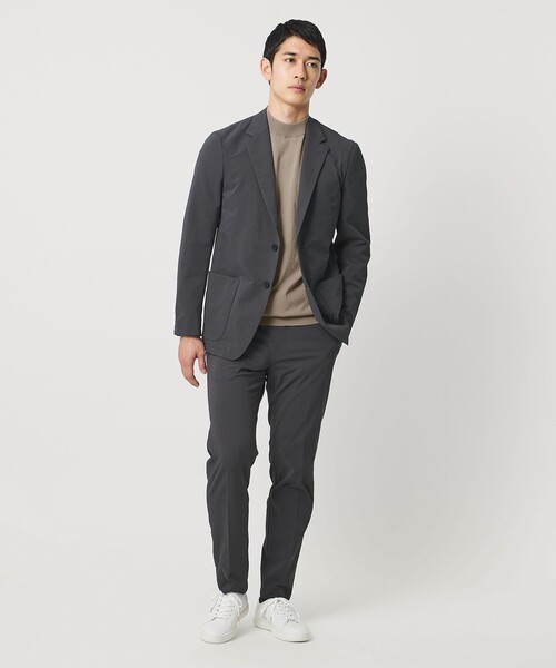 UNITED ARROWS（ユナイテッドアローズ）の「ショートスリーブ モックネック ニットTシャツ UA COZY ウォッシャブル 抗菌防臭（Tシャツ/カットソー・メンズ・ベージュ/ホワイト/ブラック/ネイビー・L/M/XXL/S/XL）」の10枚目の写真