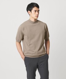 UNITED ARROWS | ショートスリーブ モックネック ニットTシャツ UA COZY ウォッシャブル 抗菌防臭(Tシャツ/カットソー)