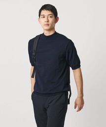 モックネック」に該当するブルー・ネイビー/青色系のメンズ