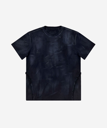 BLR（ビーエルアール）の「Oil Wash Cut-Off Logo Short Sleeve T-Shirt Black（Tシャツ/カットソー）」
