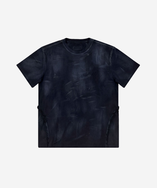 BLR(ビーエルアール)の「Oil Wash Cut-Off Logo Short Sleeve T-Shirt Black(Tシャツ/カットソー・メンズ・その他・LARGE/MEDIUM/SMALL)」の1枚目の写真