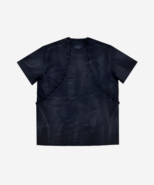 BLR(ビーエルアール)の「Oil Wash Cut-Off Logo Short Sleeve T-Shirt Black(Tシャツ/カットソー・メンズ・その他・LARGE/MEDIUM/SMALL)」の4枚目の写真