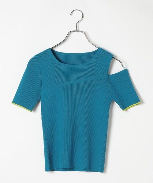PAGEBOY（ページボーイ）の「ハイショクラインカットオフプルオーバー（Tシャツ/カットソー・レディース・ブラック/ターコイズブルー・FREE）」の14枚目の写真