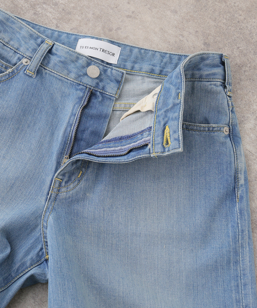 Tu es mon TRESOR（トゥ エ モン トレゾア）の「【TU ES MON TRESOR/トゥ エ モン トレゾア】The Topaz Jean-Low-Rise（デニムパンツ・レディース・チャコールグレー/ブルー・27/26/25/24）」の6枚目の写真