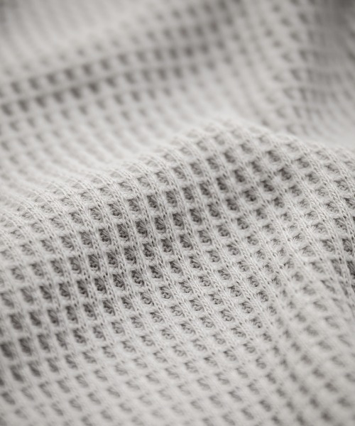 Rocky Monroe（ロッキーモンロー）の「オーバーサイズ T/Cワッフルヘンリーネック半袖Tシャツ（Tシャツ/カットソー・メンズ・チャコール/ベージュ/ホワイト/ブラック/グレー・M/XL/L）」の22枚目の写真