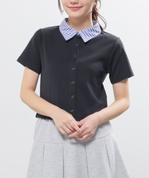 衿付カーディガン