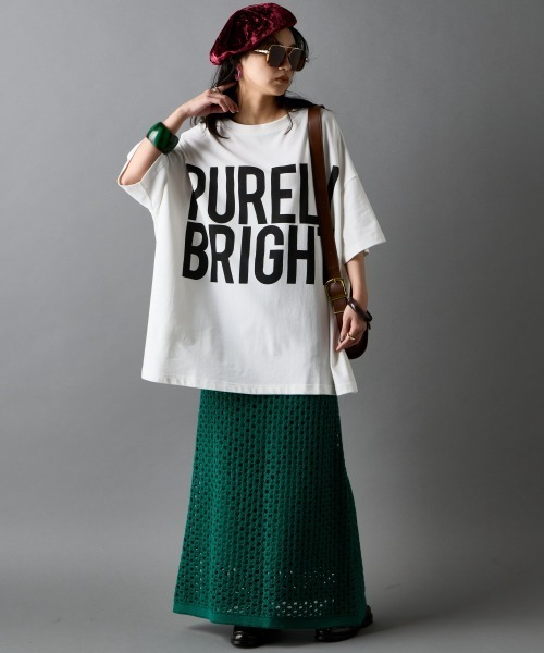 GEVS.（ジェイヴィス）の「【セットアップ対応】綿100％クロシェ風透かし編ナローロングスカート＜大きいサイズ有＞GEVS.（スカート・レディース・グリーン/ブラック・5L/4L/3L/LL/L/M）」の22枚目の写真