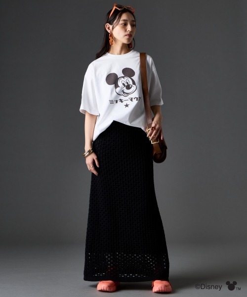 GEVS.（ジェイヴィス）の「【セットアップ対応】綿100％クロシェ風透かし編ナローロングスカート＜大きいサイズ有＞GEVS.（スカート・レディース・グリーン/ブラック・5L/4L/3L/LL/L/M）」の5枚目の写真