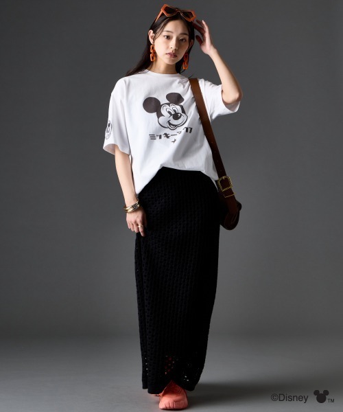 GEVS.（ジェイヴィス）の「【セットアップ対応】綿100％クロシェ風透かし編ナローロングスカート＜大きいサイズ有＞GEVS.（スカート・レディース・グリーン/ブラック・5L/4L/3L/LL/L/M）」の6枚目の写真