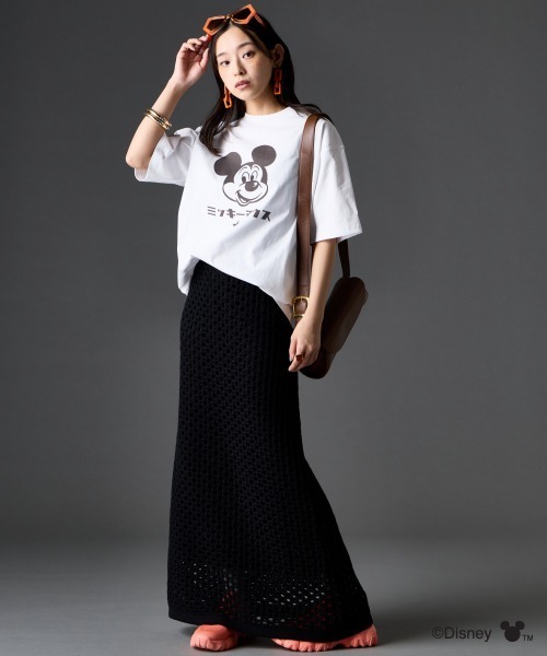 GEVS.（ジェイヴィス）の「【セットアップ対応】綿100％クロシェ風透かし編ナローロングスカート＜大きいサイズ有＞GEVS.（スカート・レディース・グリーン/ブラック・5L/4L/3L/LL/L/M）」の7枚目の写真