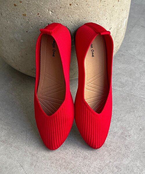 un dix cors（アンディコール）の「ニットVパンプス（ブーツ・レディース・ブラック/ベージュ/レッド・MEDIUM/LARGE）」の14枚目の写真