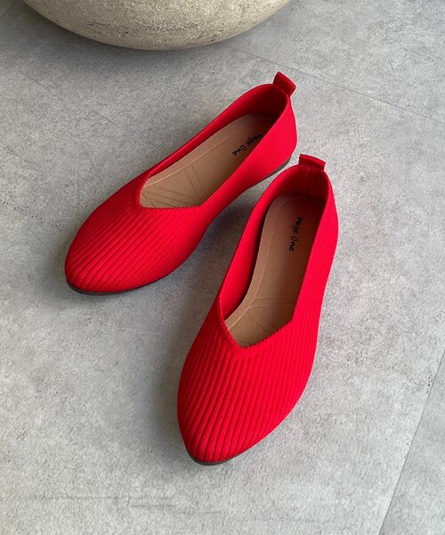 un dix cors（アンディコール）の「ニットVパンプス（ブーツ・レディース・ブラック/ベージュ/レッド・MEDIUM/LARGE）」の15枚目の写真