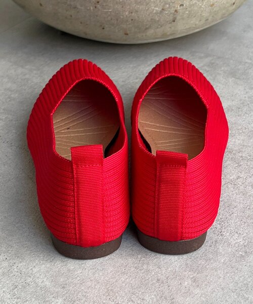 un dix cors（アンディコール）の「ニットVパンプス（ブーツ・レディース・ブラック/ベージュ/レッド・MEDIUM/LARGE）」の16枚目の写真