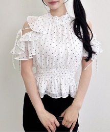 INGNI（イング）の「アソート2Wayリボン肩あきフリルブラウス（シャツ/ブラウス）」